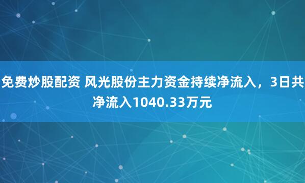免费炒股配资 风光股份主力资金持续净流入，3日共净流入1040.33万元